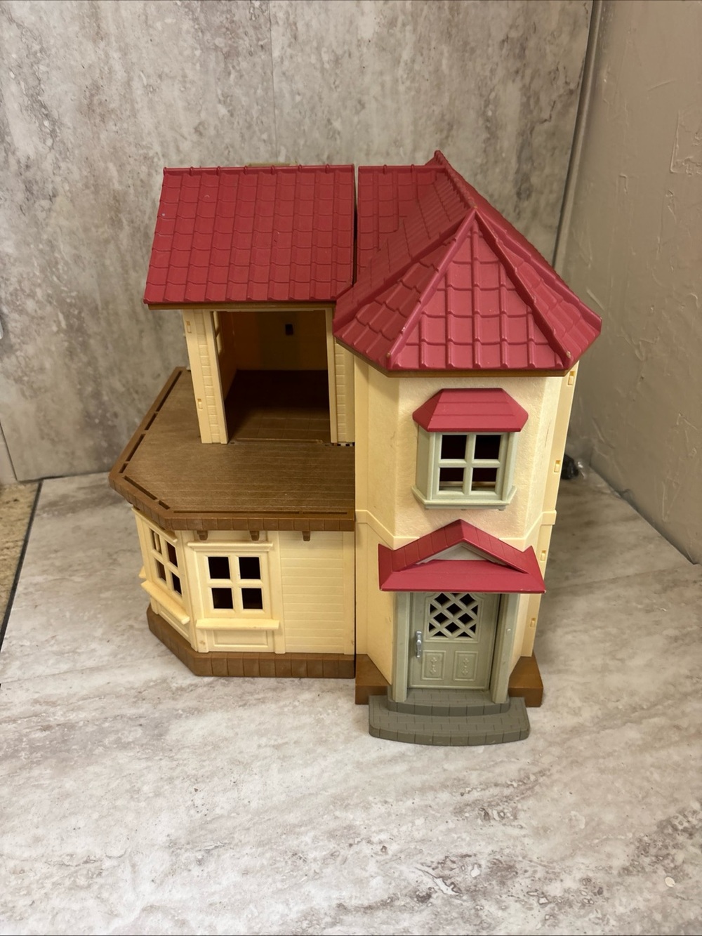 Calico Critters Vintage Red Roof Roofed House Country Home Sylvanian Family